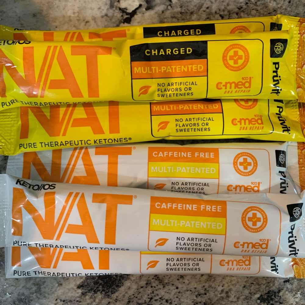 6 Splash Ketones 3 caffeinated and 3 caffeine free